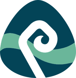 Koru unfolding silver fern inside a green stone